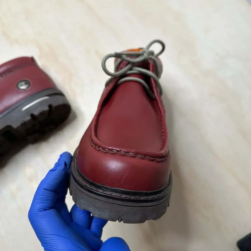 Timberland Baluster Chukka Boots Burgundy Leather Moc Toe size 13